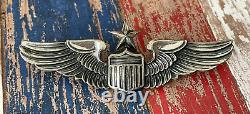 Authentic Gemsco Sterling Wwii Senior Pilot/aviator Wing Aac Aaf Army Air Corps