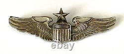 Authentic Gemsco Wwii Senior Pilot/aviator Wing Aac Aaf Army Air Corps Pin Back