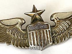 Authentic Gemsco Wwii Senior Pilot/aviator Wing Aac Aaf Army Air Corps Pin Back
