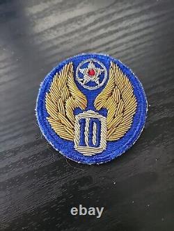 Authentic US Made WW2 US Army 10th Air Force Bullion Patch
