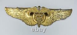 Authentic WWII Gilt Sterling Silver U. S. Army Air Force Flight Surgeon Wings AAF
