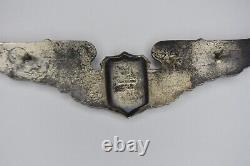 Authentic WWII Sterling Silver U. S. Army Air Corps Glider Pilot G Wings AAF AAC