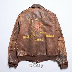 Authentic WWII U. S. Army Air Force A-2 Leather Jacket 389th Fighter Squadron