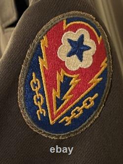 Authentic WWII U. S. Army Air Forces Officer Belted Service Jacket Rank Insignia