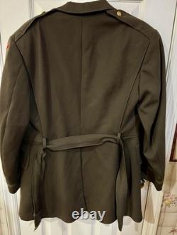 Authentic WWII U. S. Army Air Forces Officer Belted Service Jacket Rank Insignia