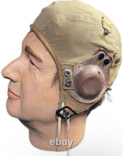 Authentic WWII U. S. Army Air Forces Type A-9 Summer Flight Helmet