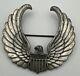 Authentic WW II ARMY AIR FORCE FLIGHT INSTRUCTOR STERLING HAT BADGE RARE