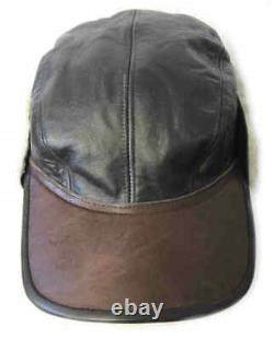 B-2 Flying Cap USAAF Winter WW2 B2 US Army Air Forces Leather Sheepskin Hat WWII