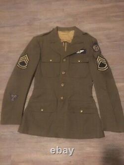 Beautiful WW 2 Original 1942 Ike Jacket Veteran, Military Uniform 8th Army Air