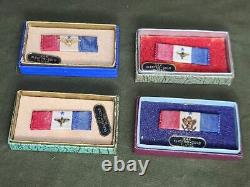Box of 12 WWII Sweetheart Ribbon Bar Pins Brooch Army Air Corps Army Navy 1940s