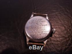 Bulova Type A-11 WWII Contract Military Hack Watch Army Air Force Coin Bezel