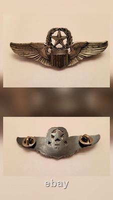 COMMAND PILOT WINGS STERLING WWII US ARMY AIR FORCES 3 SIZE Clutchback