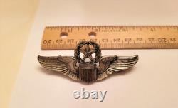 COMMAND PILOT WINGS STERLING WWII US ARMY AIR FORCES 3 SIZE Clutchback