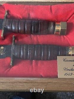 Camillus WW II Air Force+Army Air Force Limited Pilot Survival Knife Set In Case