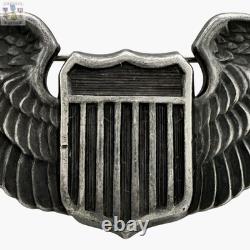 Coin Silver Juarez Wwii Us Army Air Corps Pilot Wings Badge Insignia 3-1/4 #415