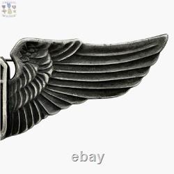 Coin Silver Juarez Wwii Us Army Air Corps Pilot Wings Badge Insignia 3-1/4 #415