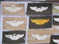 Collection of WWII Era Army Air Corps Embroidered Wings 22 pieces