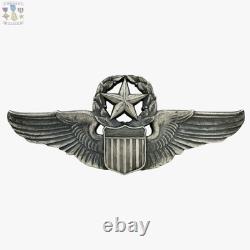Command Pilot Wings Sterling Wwii Us Army Air Forces Badge 3 Size Josten #250