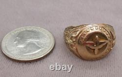 Early Rare R & S WWII Army Air Corps Pilot Ring USA 10k Yellow Gold Size 9.75