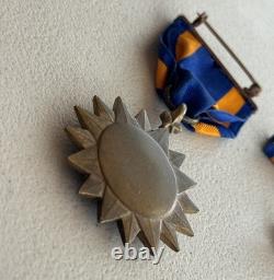 Early WW2 US Army Air Corps Air Medal Wrap Brooch Medal Cased WWII