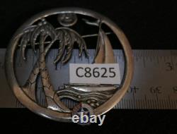 Early WWII USAAC Army Air Corps Hawaii Territory Large'Truart' Sterling Brooch