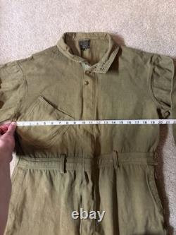 Early WWII US Army Air Force A-4 Flight Suit Size 42 No Belt Holes, Stains, READ