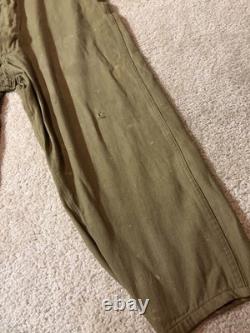Early WWII US Army Air Force A-4 Flight Suit Size 42 No Belt Holes, Stains, READ