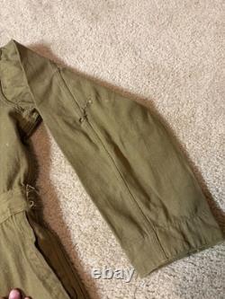 Early WWII US Army Air Force A-4 Flight Suit Size 42 No Belt Holes, Stains, READ