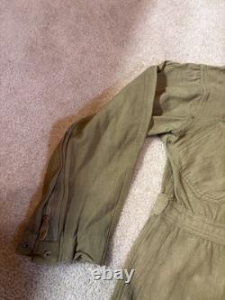 Early WWII US Army Air Force A-4 Flight Suit Size 42 No Belt Holes, Stains, READ Early WWII US Army Air Force A-4 Flight Suit Size 42 No Belt Holes, Stains, READ