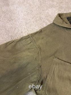 Early WWII US Army Air Force A-4 Flight Suit Size 42 No Belt Holes, Stains, READ