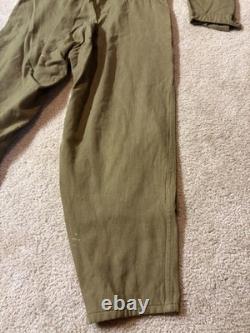 Early WWII US Army Air Force A-4 Flight Suit Size 42 No Belt Holes, Stains, READ