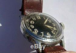 Elgin Us Army Air Force 16j A-11 Military Grade 539 Runs Well 1944 Wwii Watch