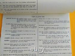 Extremely Rare Original WWII Aerial Gunner Training Book & Sheets Army Air Corp