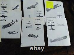 Extremely Rare Original WWII Aerial Gunner Training Book & Sheets Army Air Corp