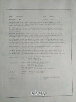 Extremely Rare Original WWII Aerial Gunner Training Book & Sheets Army Air Corp