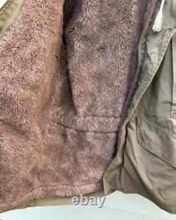 FITZWELL B-11 Military Flight Jacket 34 Air Forces US Army Parka Coat Hood WWII