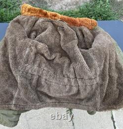 FITZWELL B-11 Military Flight Jacket 34 Air Forces US Army Parka Coat Hood WWII