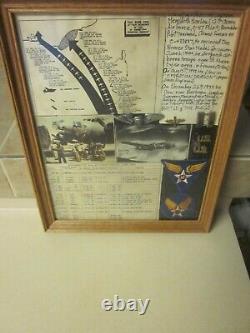 FRAMED WW2 U. S. 12 Th ARMY AIR FORCE GROUPING of CAPTAIN MEREDITH HARLOW V/G