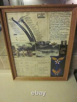 FRAMED WW2 U. S. 12 Th ARMY AIR FORCE GROUPING of CAPTAIN MEREDITH HARLOW V/G