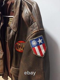 Flying Tigers A-2 CBI US Army Air Force Leather Flight Jacket
