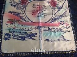GENUINE WORLD WAR II U. S. Army Air Forces Silk Flag Banner Pillowcase 19 X 21