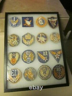 GROUPING of (16) WW2 U. S. ARMY AIR FORCES SHOULDER SLEEVE INSIGNIA'S V/G COND