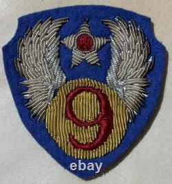 G W Larence Collection US Army Air Force 9th Air Force Bullion Patch Inv 30-2