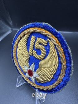 Gemsco 2nd AAF Patch, Bullion WWII Army Air Forces