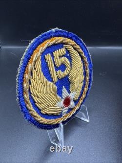 Gemsco 2nd AAF Patch, Bullion WWII Army Air Forces