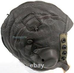 Genuine Fine WW2 US Army Air Forces B-6 Brown Leather Flying Helmet USAAF