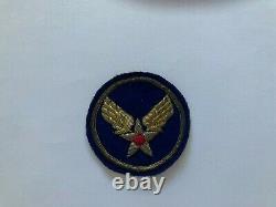 H0558 WW2 CBI US Army AAF Air Forces Bullion Shoulder Patch IR45A