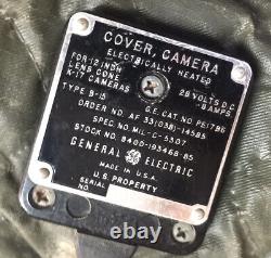 HTF! WWII US Army Air Force GE HEATED CAMERA COVER for K-17 recon Camera