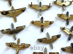 Huge Collection of WWII U. S. Army Air Corps / Forces Officer Wing Wings Insignia