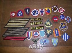 Huge Lot Of 358 WW2 (WWII) Era Military Patches (Army, Navy, Air Force)